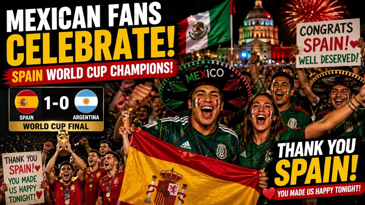 Mexican Fans Celebrate Spain's World Cup Victory🇲🇽🇪🇸 Incredible Reactions After Spain Beat Argentina