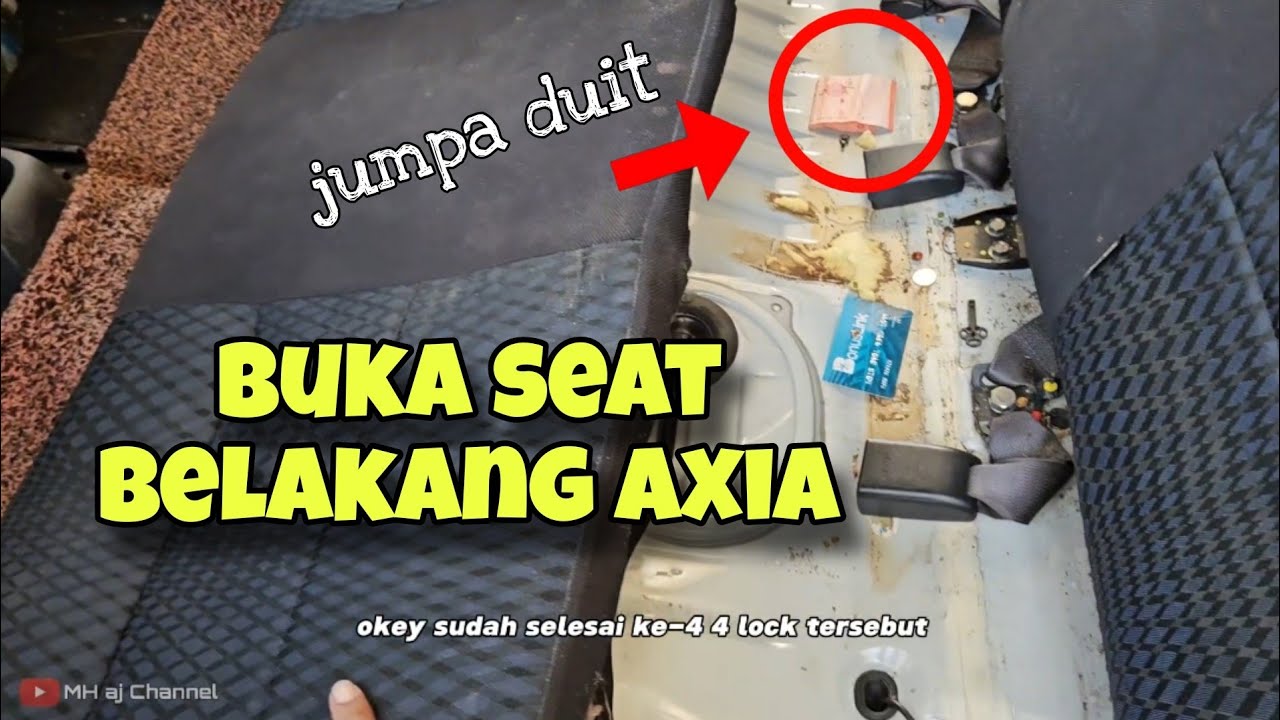Cara buka seat belakang bawah Perodua Axia