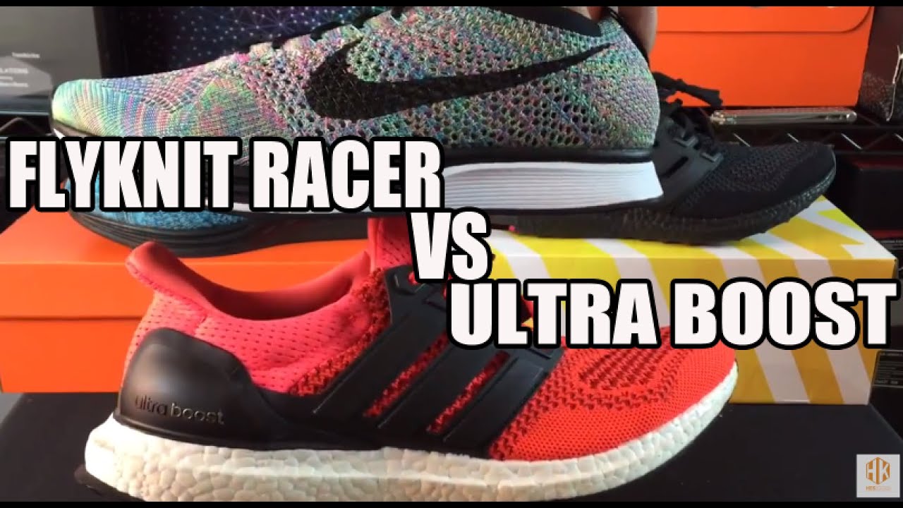 Nike Flyknit Racer vs Adidas Ultra Boost Comparison Video Review
