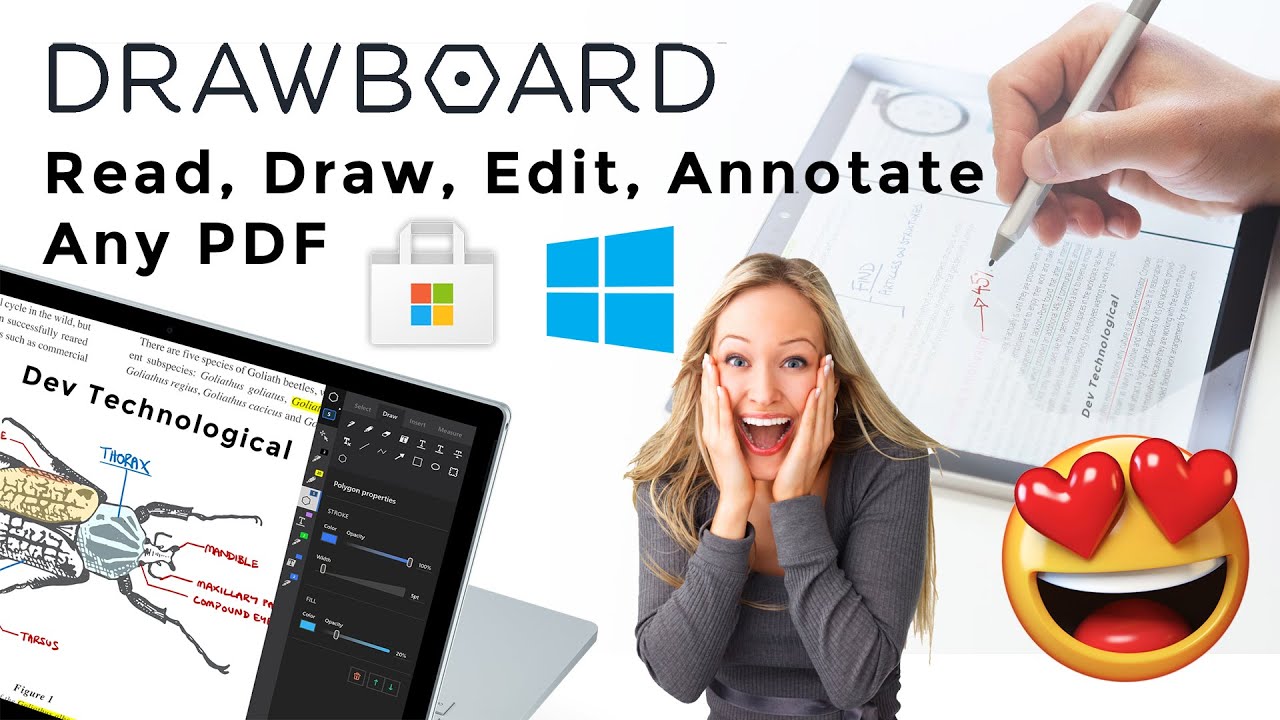 Drawboard PDF | Draw, Write on PDF | Adobe Reader Alternative | Best Free PDF Reader For Windows 10