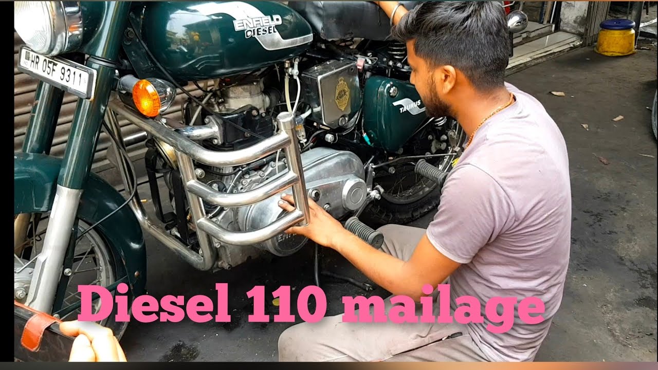 Royal enfield 10 hp diesel engine bullet  110 mailage indian bullet kakku meerganj