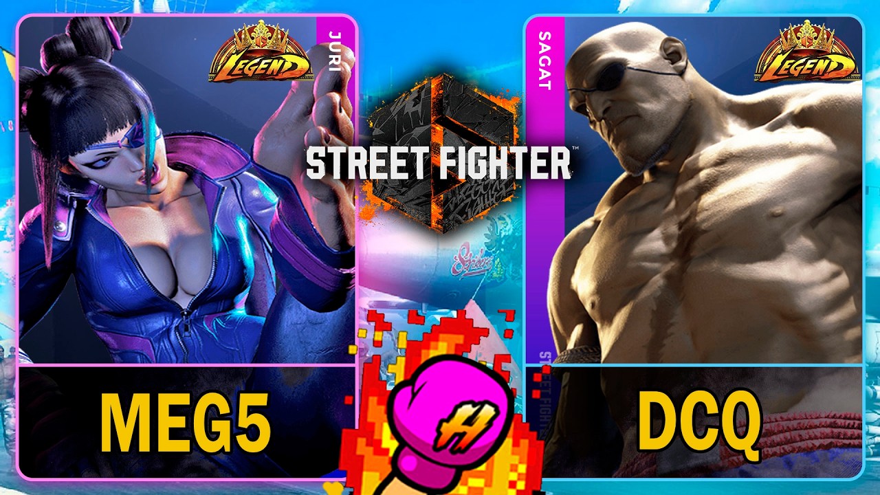 SF6 Meg5 (JURI) VS DCQ (SAGAT)🥊Street Fighter 6🥊Sto6🥊4K 60ᶠᵖˢ