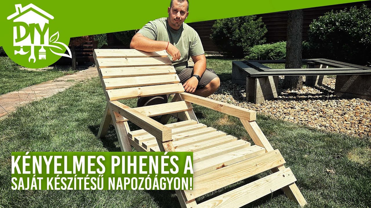 Kényelmes pihenés egy saját készítésű napozóágyon! | Green Cottage DIY