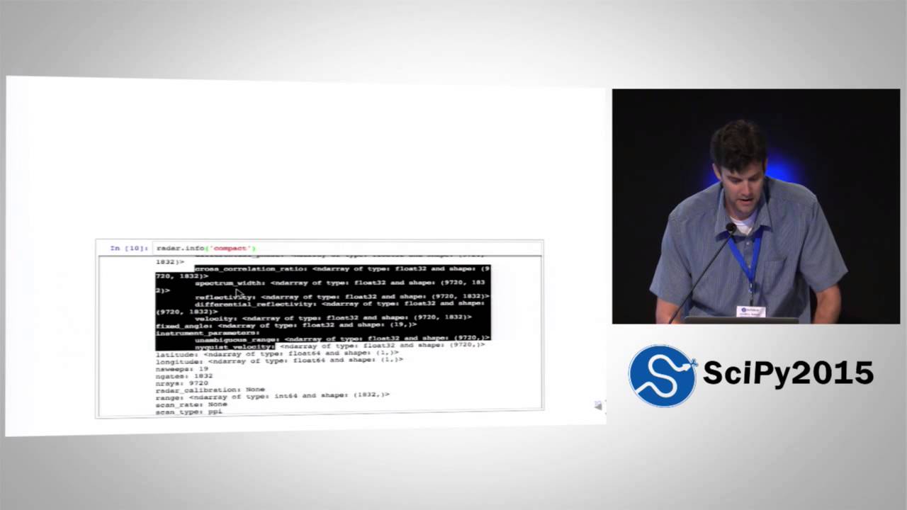Exploring Open Access Weather Radar with the Python ARM Toolkit | SciPy 2015 | Jonathan Helmus