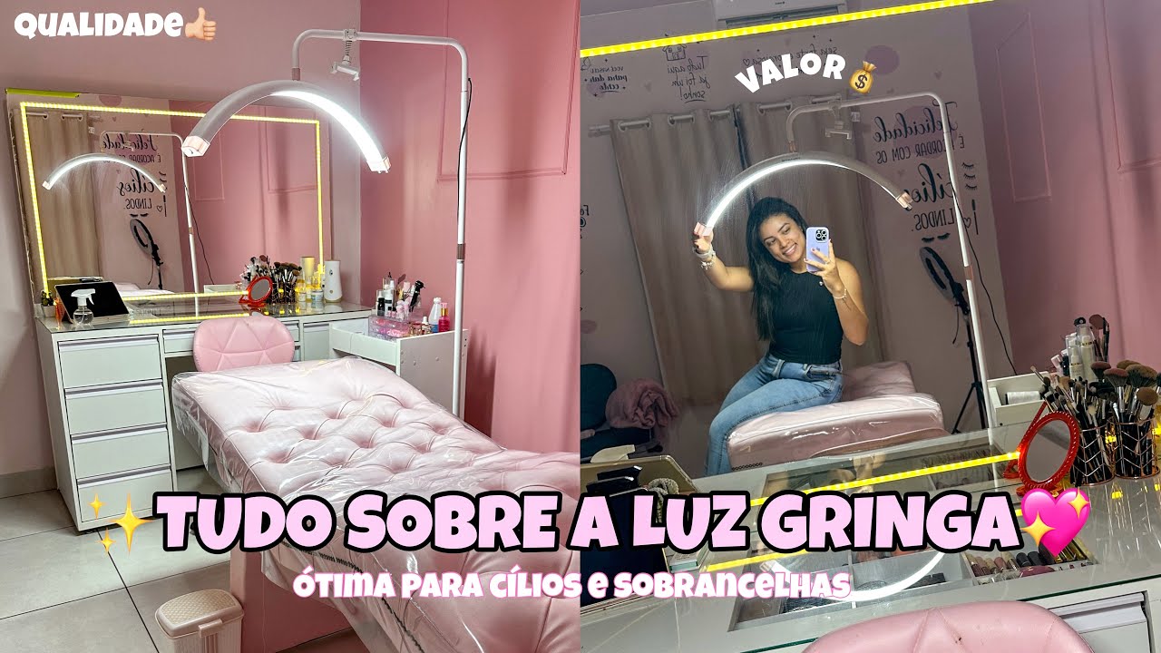 RING LIGHT MEIA LUA (GRINGA) PARA SOBRANCELHA E EXTENSÃO DE CÍLIOS💖