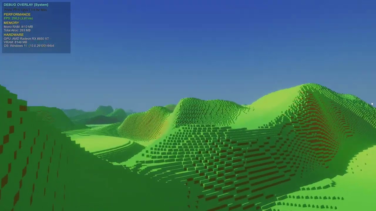 128-Chunk Voxel Rendering in Unity