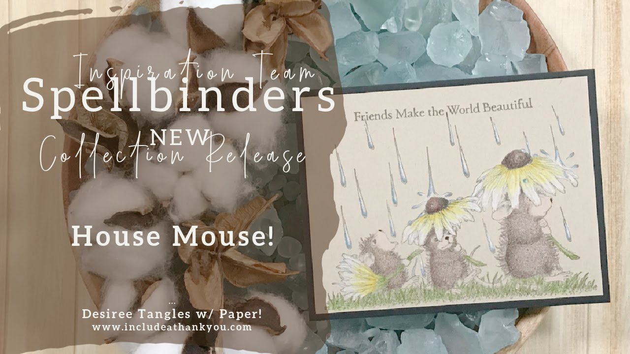 Spellbinders | House Mouse Collection | Spring Rain | Card Making Tutorial