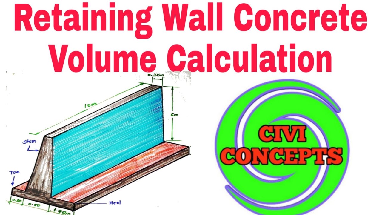 Retaining Wall Concrete Quantity Calculation