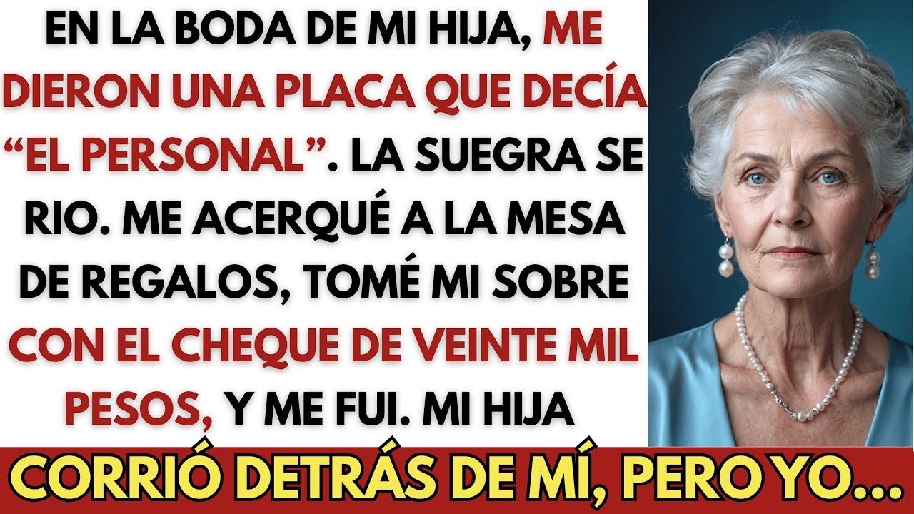 En La Boda De Mi Hija, Me Entregaron Una Placa Que Decía “El Personal”  Entonces La Suegr