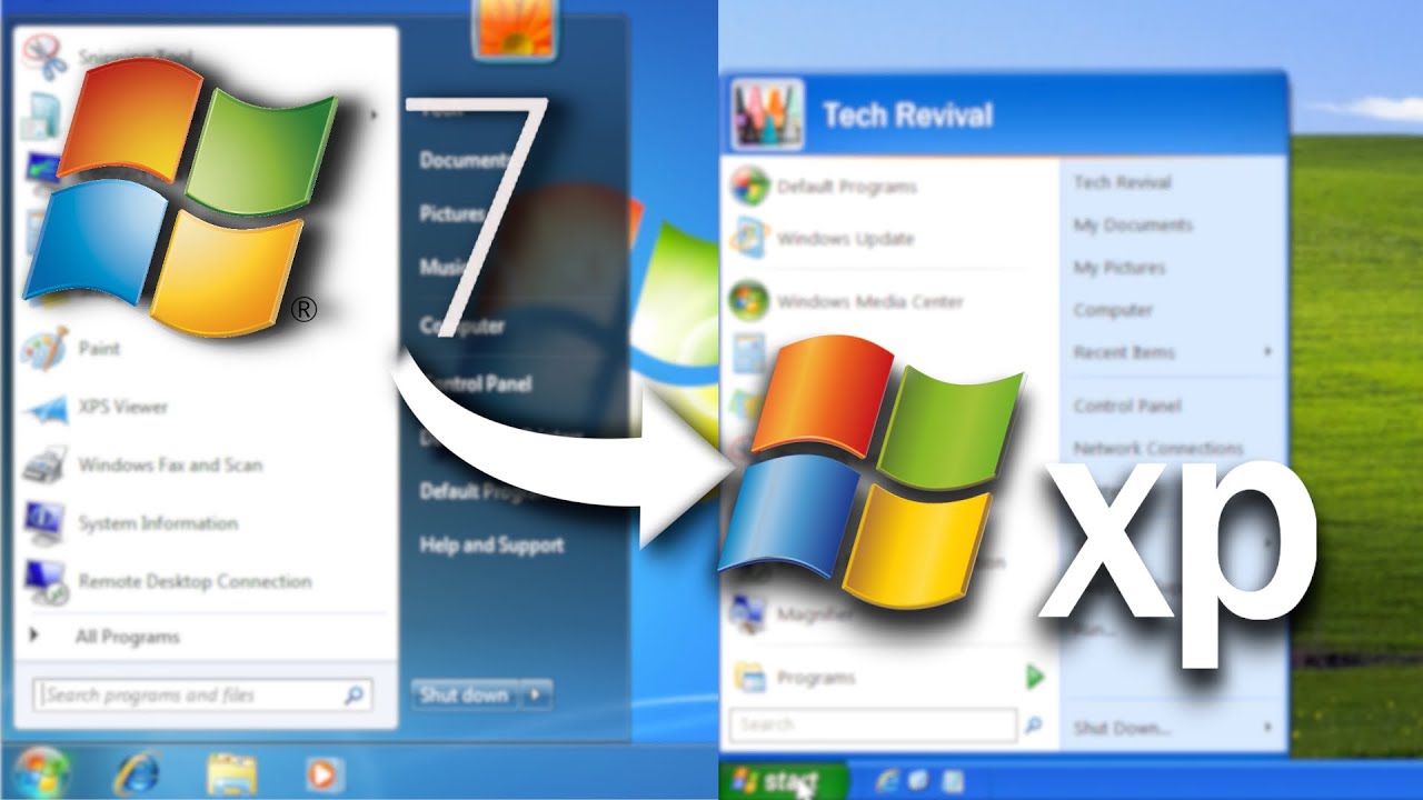 Windows 7 Transformed into Windows XP