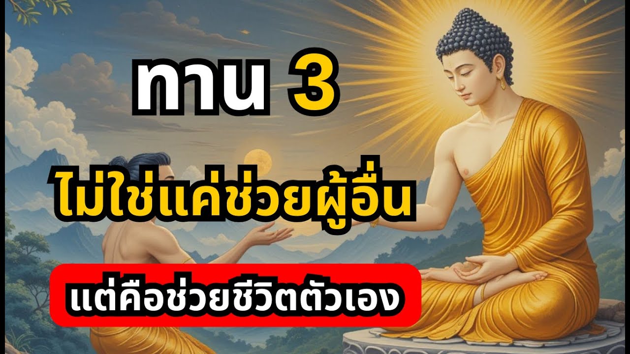 ทาน 3 ไม่ใช่แค่ช่วยผู้อื่น แต่คือการช่วยชีวิตตัวเอง
