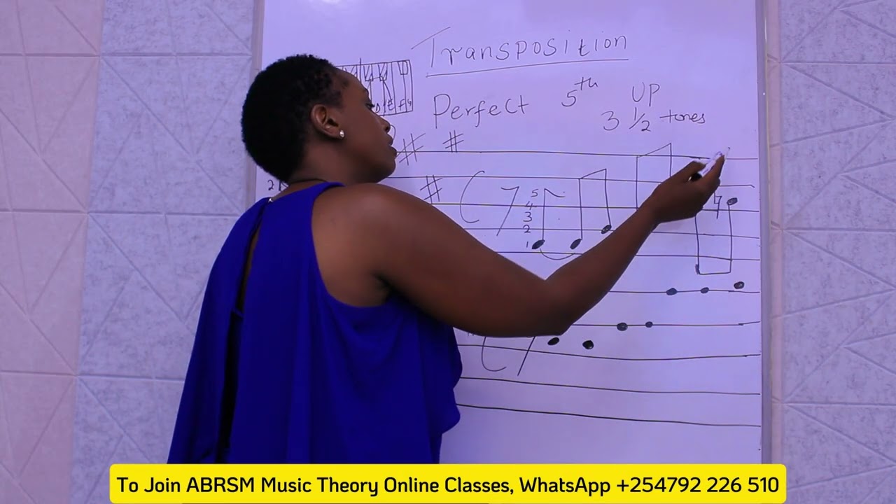 How to Transpose a Perfect 5th Up | ABRSM Grade 5 Music Theory Transposition #jikolamziki