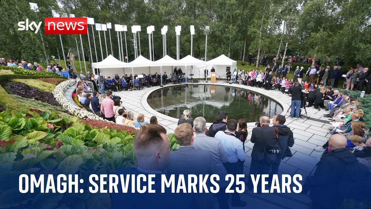 Omagh bombing: Memorial service marks 25th anniversary