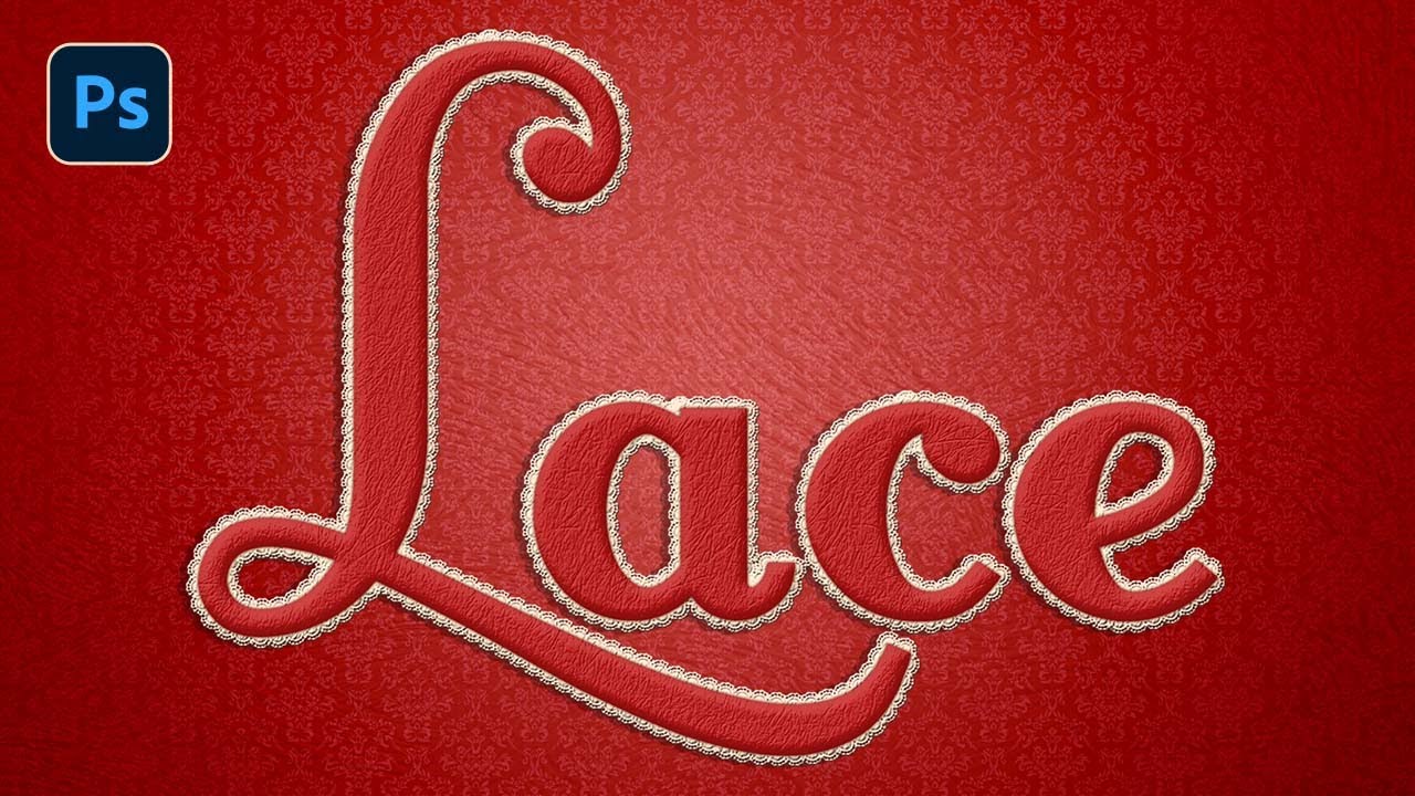 How to Create Lace Stroke Text Effect in Photoshop