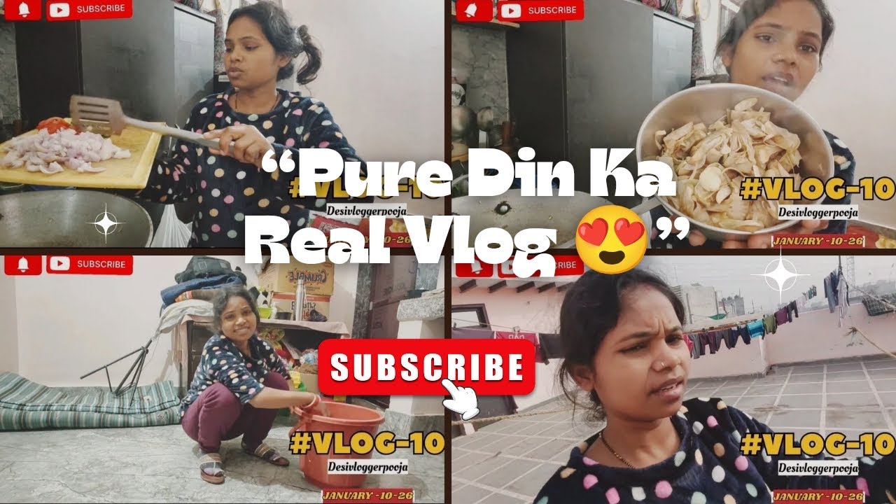 Aaj Ka Pura Din | Full Day Vlog | Daily Life Routine ❤️ #desivloggerpooja #dailyvlog #vlog 