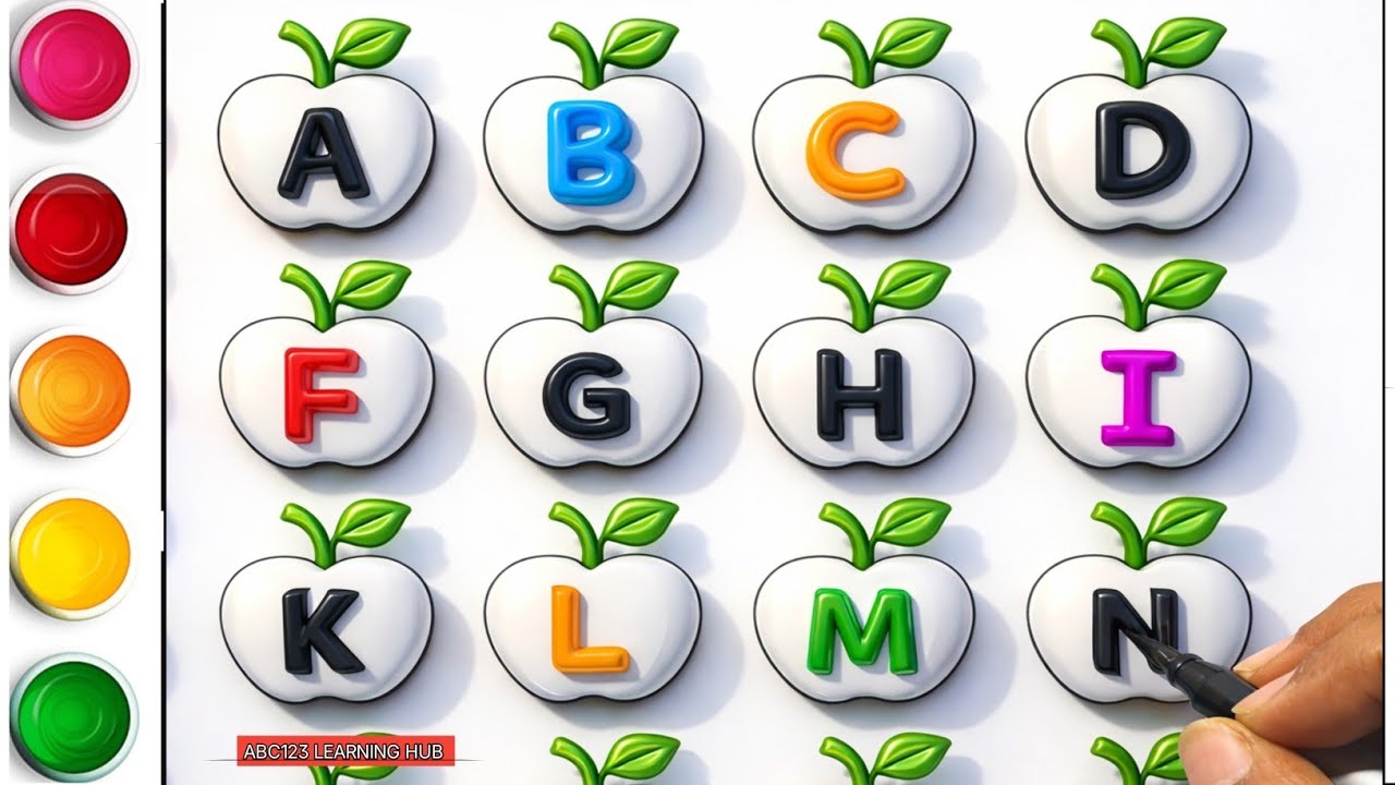 A to Z Alphabet Learning for Kids | ABCD Full Alphabets | Nursery & Preschool English | ABC123 