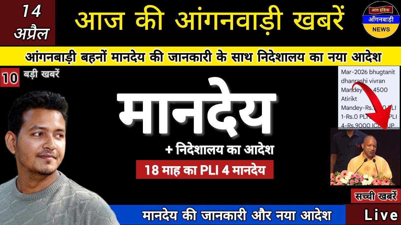 आंगनबाड़ी बहनों मानदेय की जानकारी के साथ निदेशालय का नया आदेश जारी