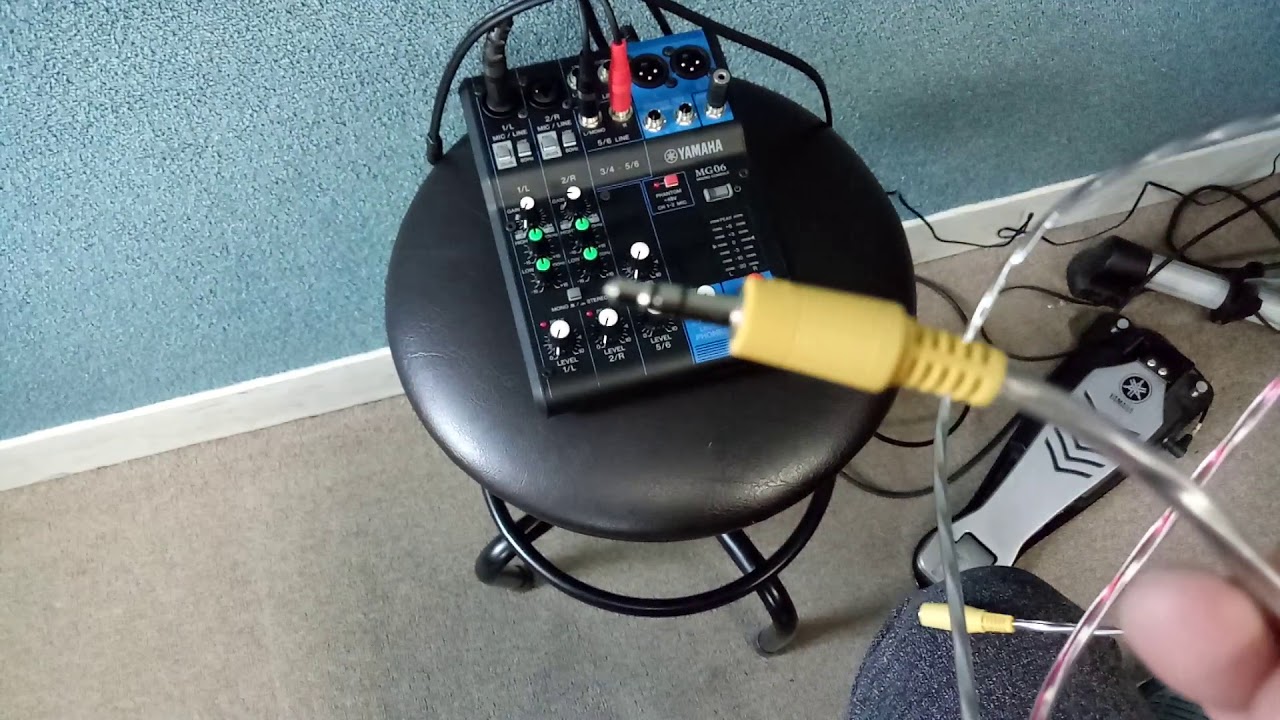 In ear moniterdrums setup /YAMAHA MG06 audio Mixer เซ็ทอัพอินเอียร์มอนิเตอร์กลองใช้เล่นใช้ซ้อม