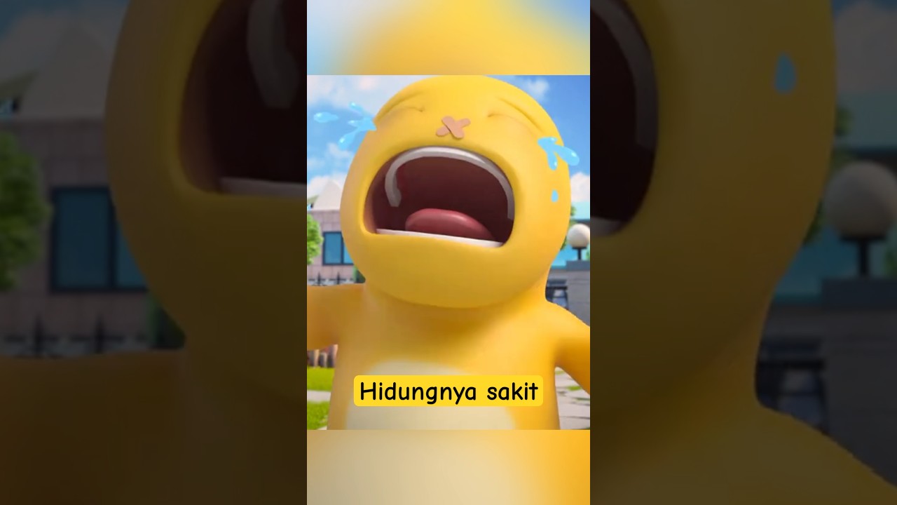 komedi kartun dino kuning hidungnya sakit‼️#comedy #dubbing #komedi