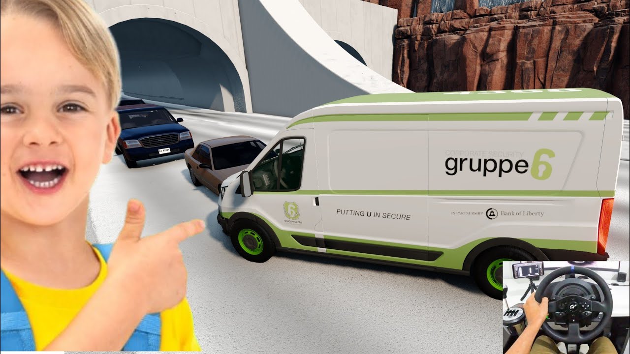 GTA 5 Heist Gone Wrong! 🚔 Gruppe 6 Armored Truck Chase | BeamNG.drive