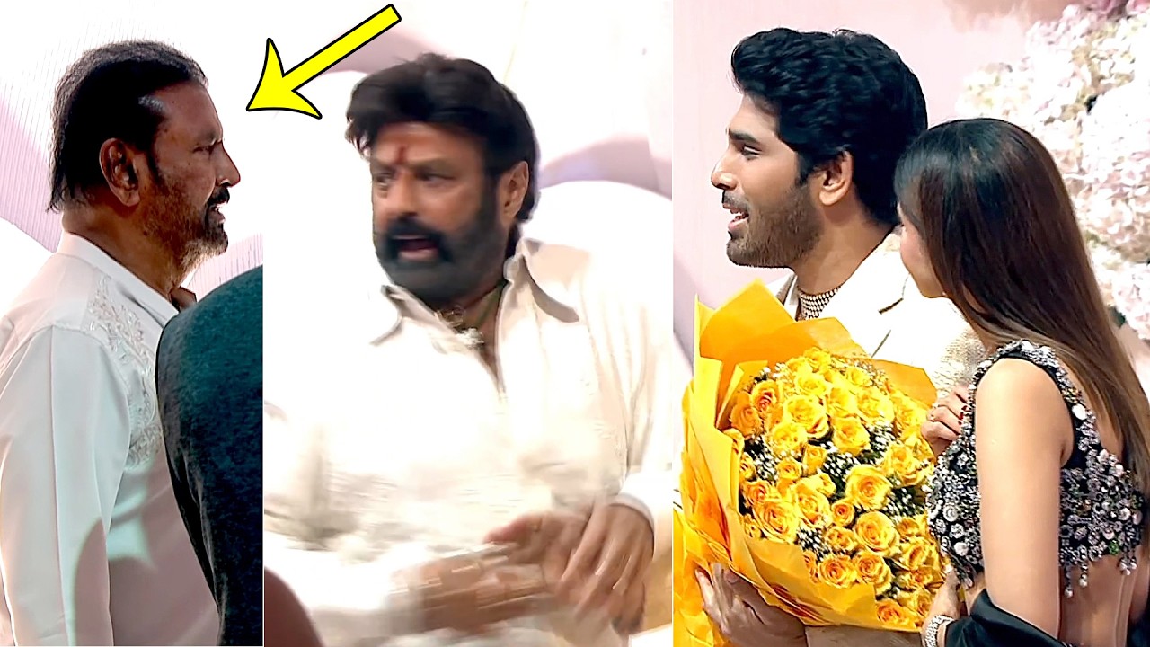 Manchu Mohanbabu Unexpected Reaction To Balakrishna at #AlluSirish & #Nayanika Pre-Wedding Reception