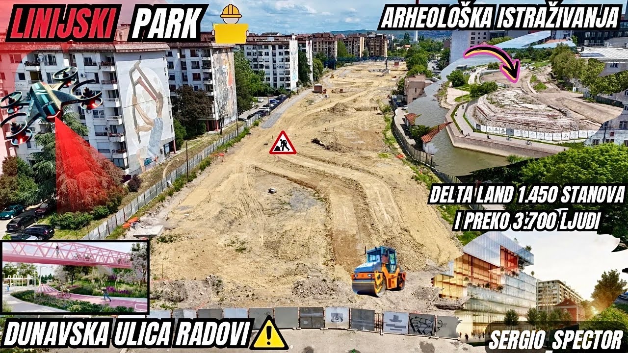 Linijski park PROJEKAT - Delta land 1.450 stanova i 3.700 ljudi, Marina dorćol, Dunavska #beograd