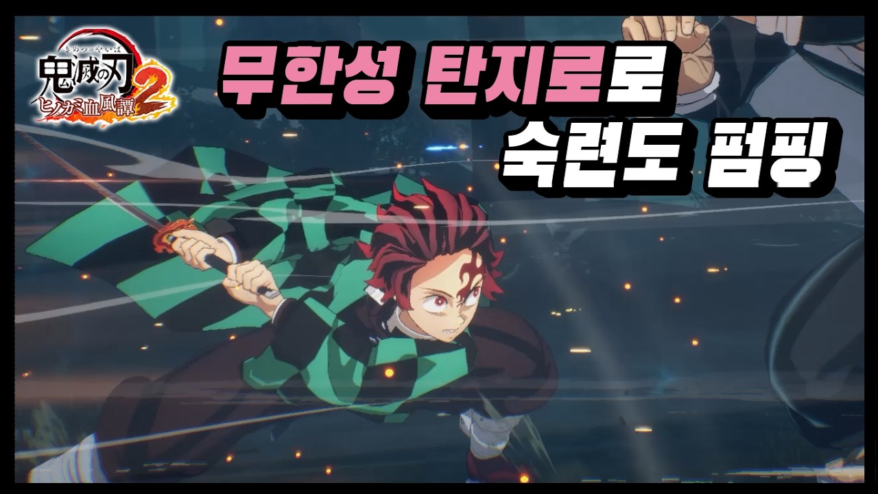 무한성 탄지로로 숙련도를 펌핑 해보았다