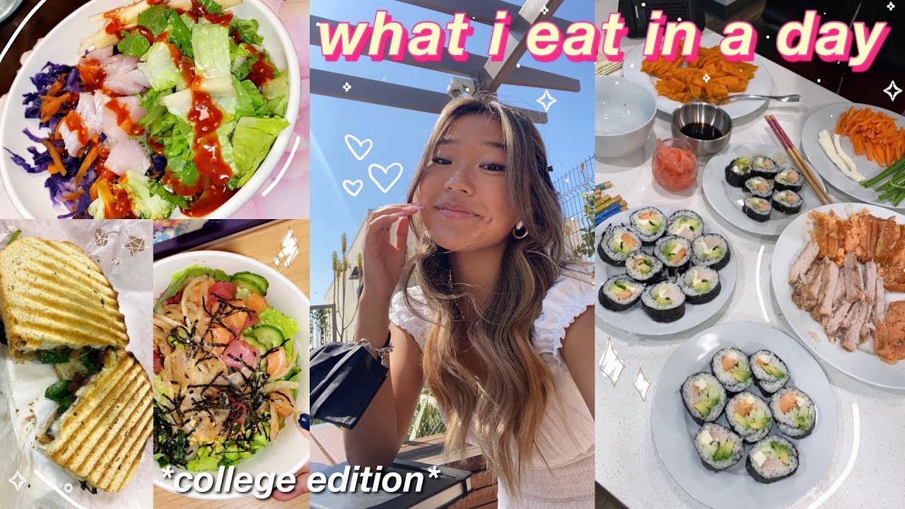 COLLEGE WHAT I EAT IN A DAY ♡ healthy & realistic