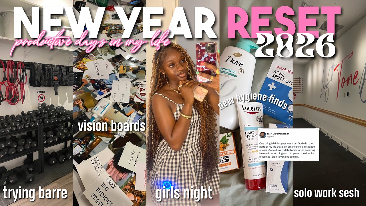 2026 RESET WITH ME | *PRODUCTIVE VLOG* | vision boards, trying barre, hygiene haul, solo work sesh