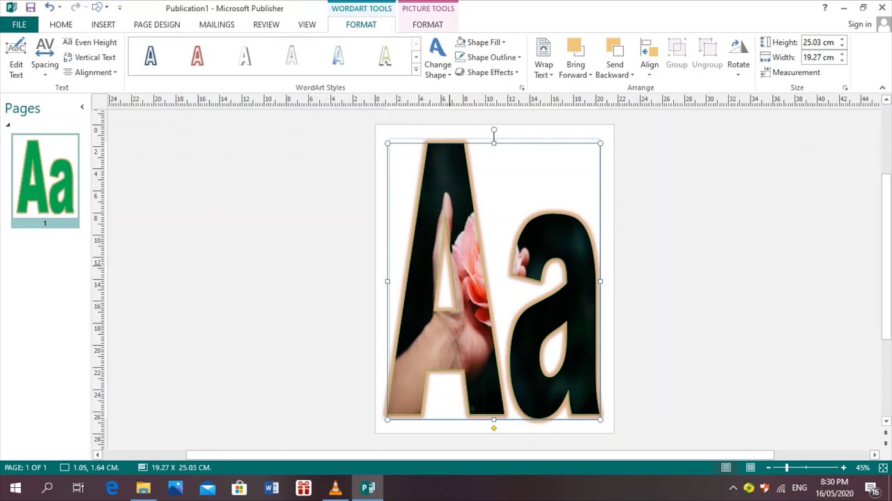 Microsoft Publisher Tutorial - How to Create Text with Background