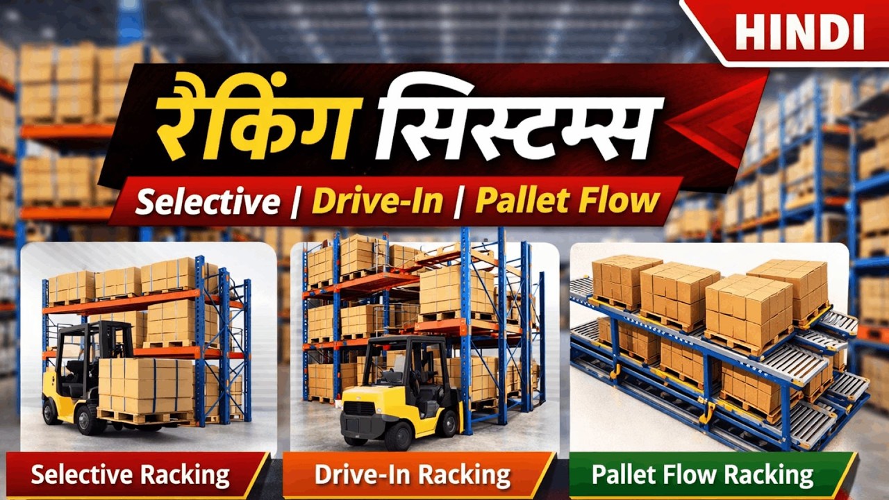 वेयरहाउस में इस्तेमाल होने वाले रैकिंग सिस्टम | Types of Racking System