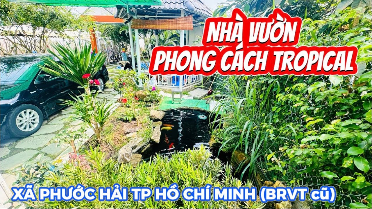 Cách biển chỉ 10 phút,Sống chậm giữa thiên nhiên nhiệt đới cùng căn nhà vườn 380m2#nhavuon #nhadep 