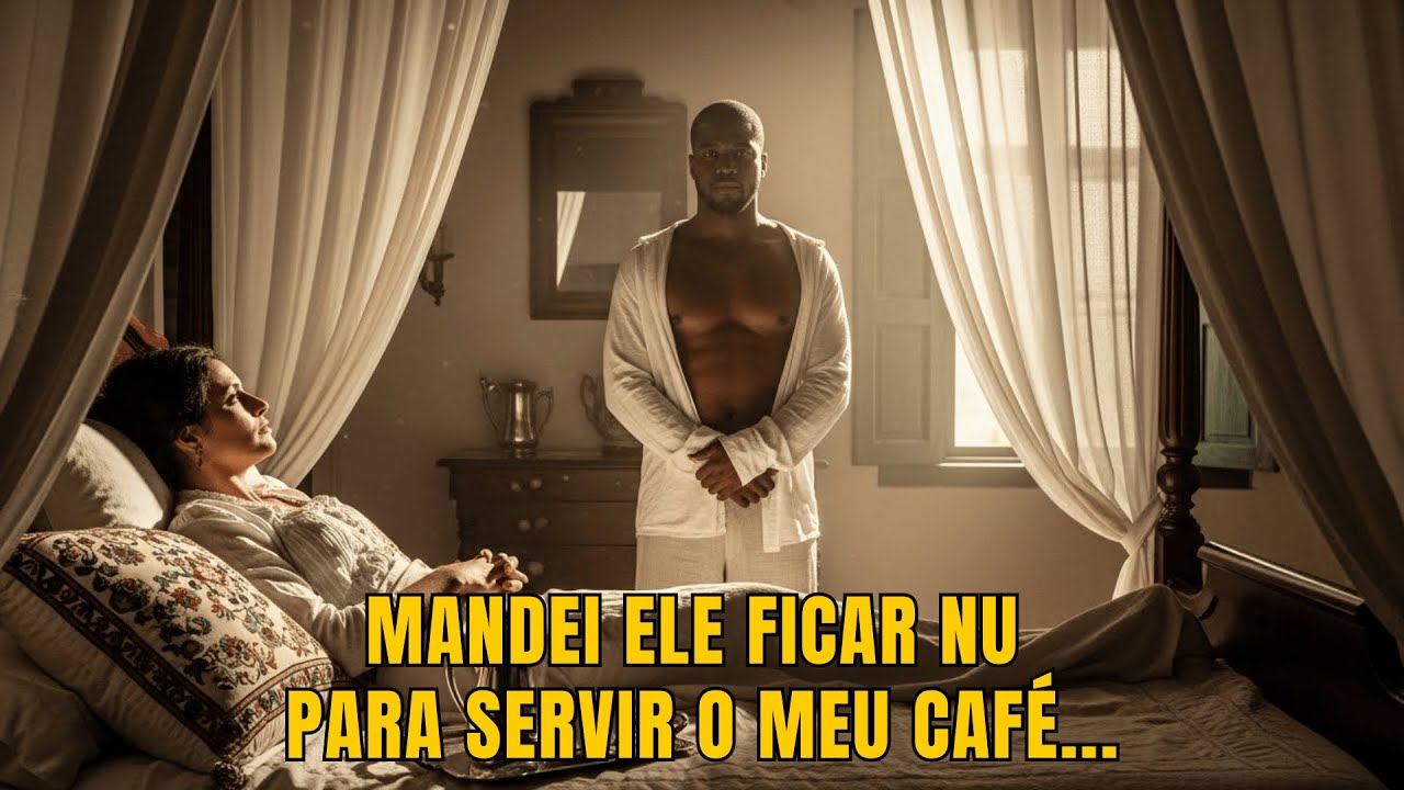 A Sinhá que mandou o escravo tirar a roupa apenas para servir o café da manhã na cama.
