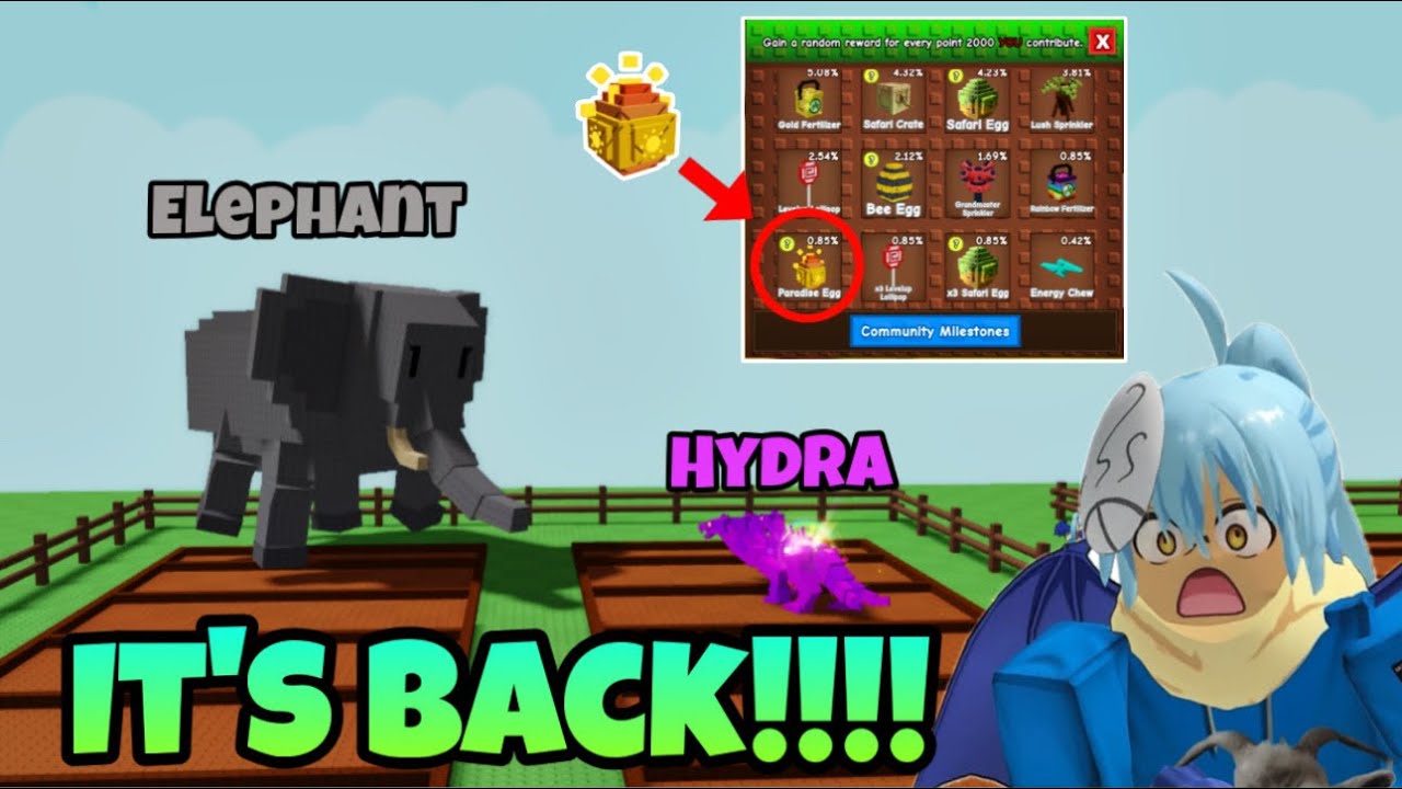 All SAFARI Update Pets and Paradise Egg Back | Grow a Garden