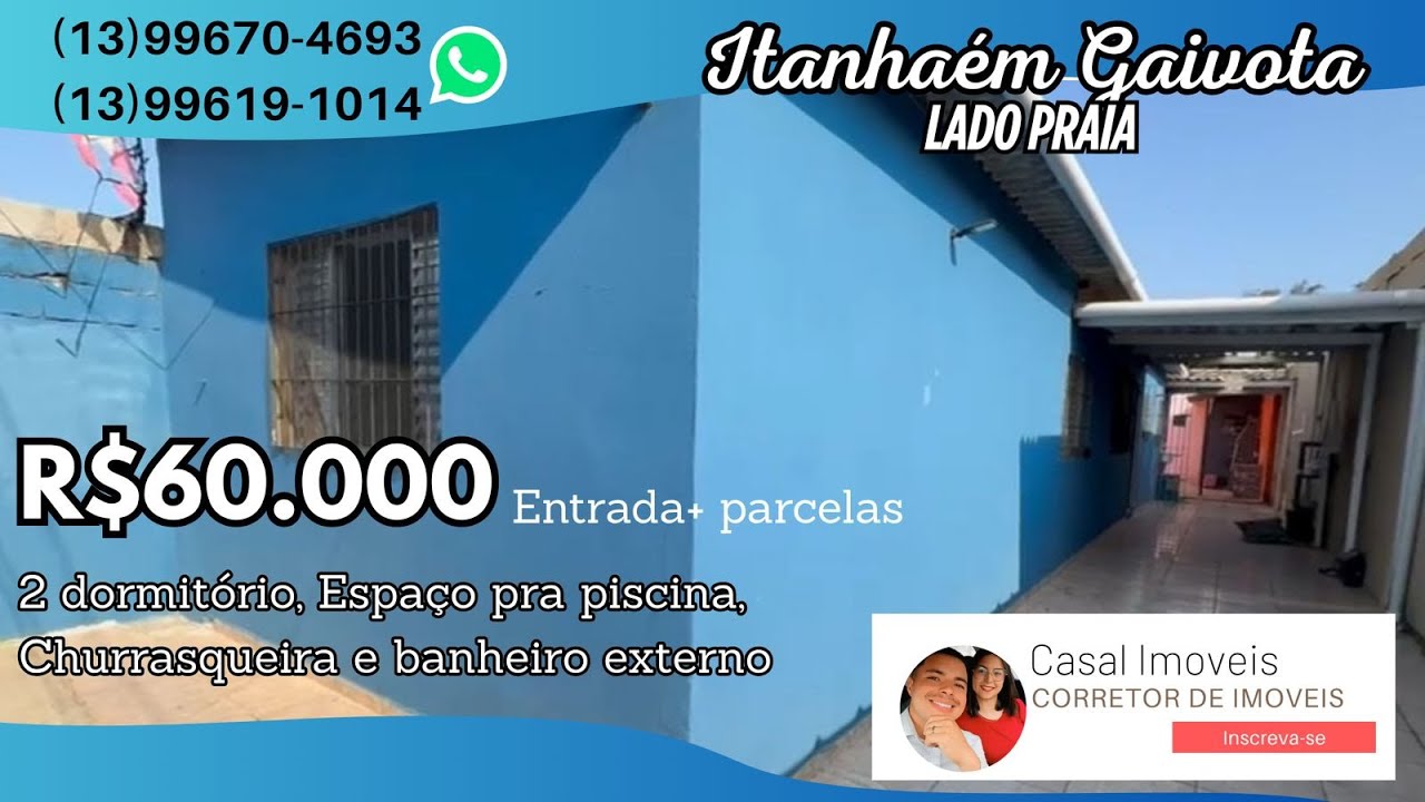 ATENÇÃO OPORTUNIDADE Entrada de 60MIL + PARCELAS DIRETO COM PROPRIETARIO em Itanhaém bairro gaivota