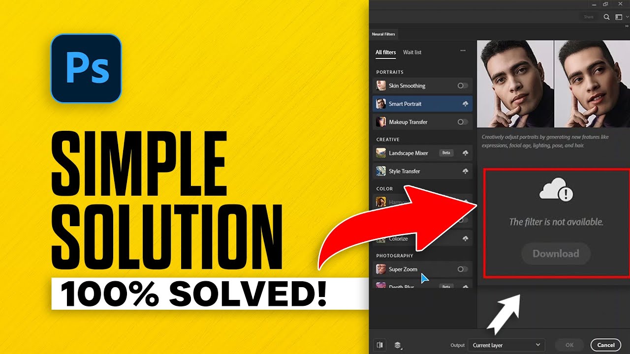 Neural Filters not Downloading Photoshop 2023 - How to fix photoshop error - Problem Solved