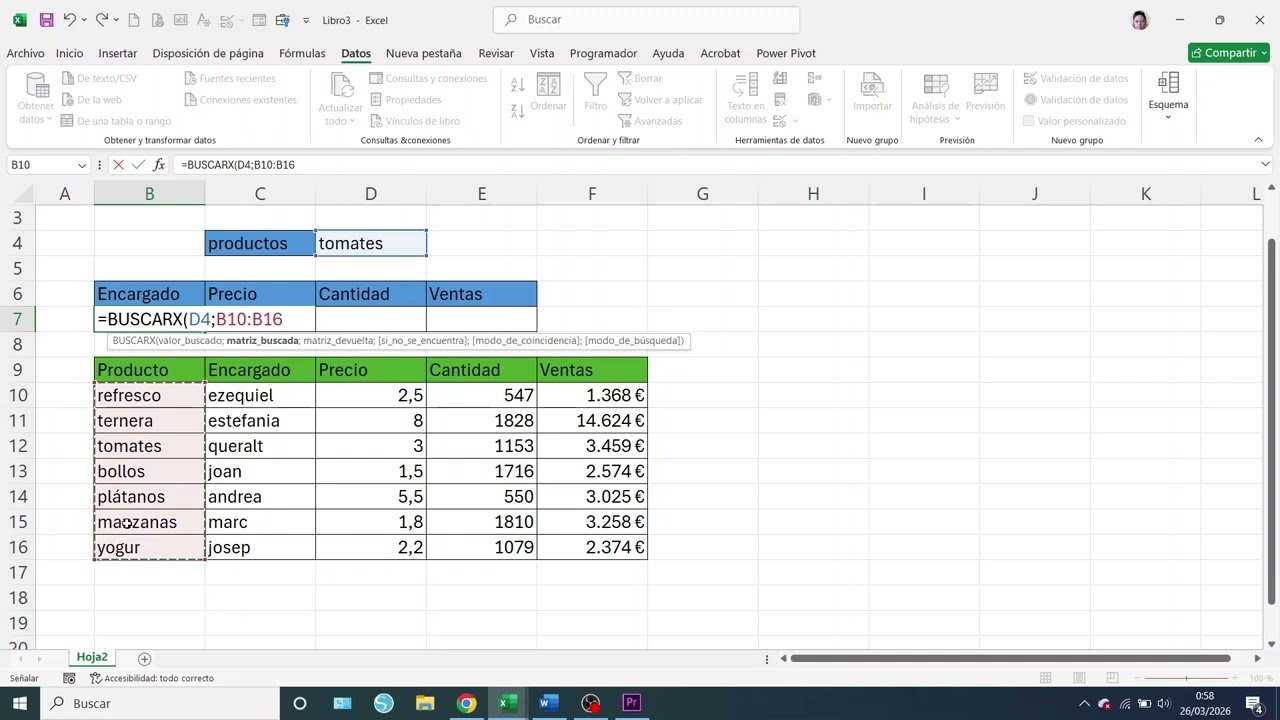 Base de datos comercial