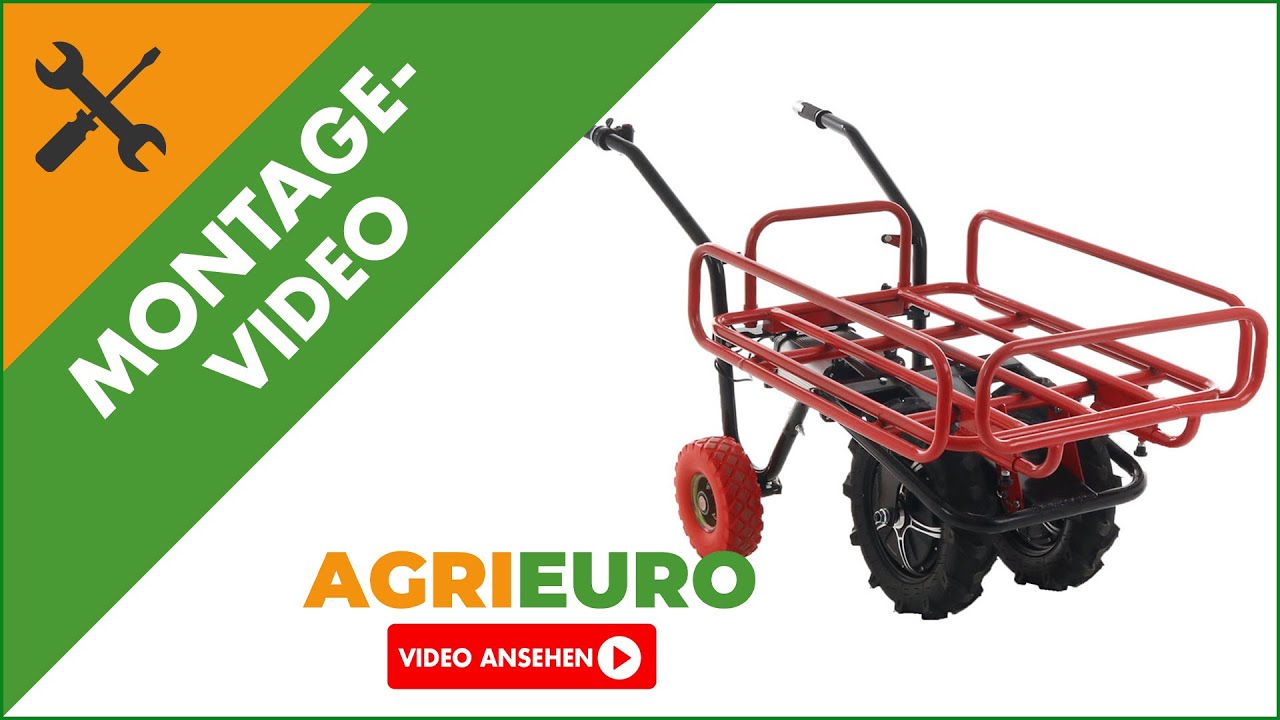 Montagevideo Akku-Schubkarre Geotech CAR 300T-T - 40V und 6 Ah Akku