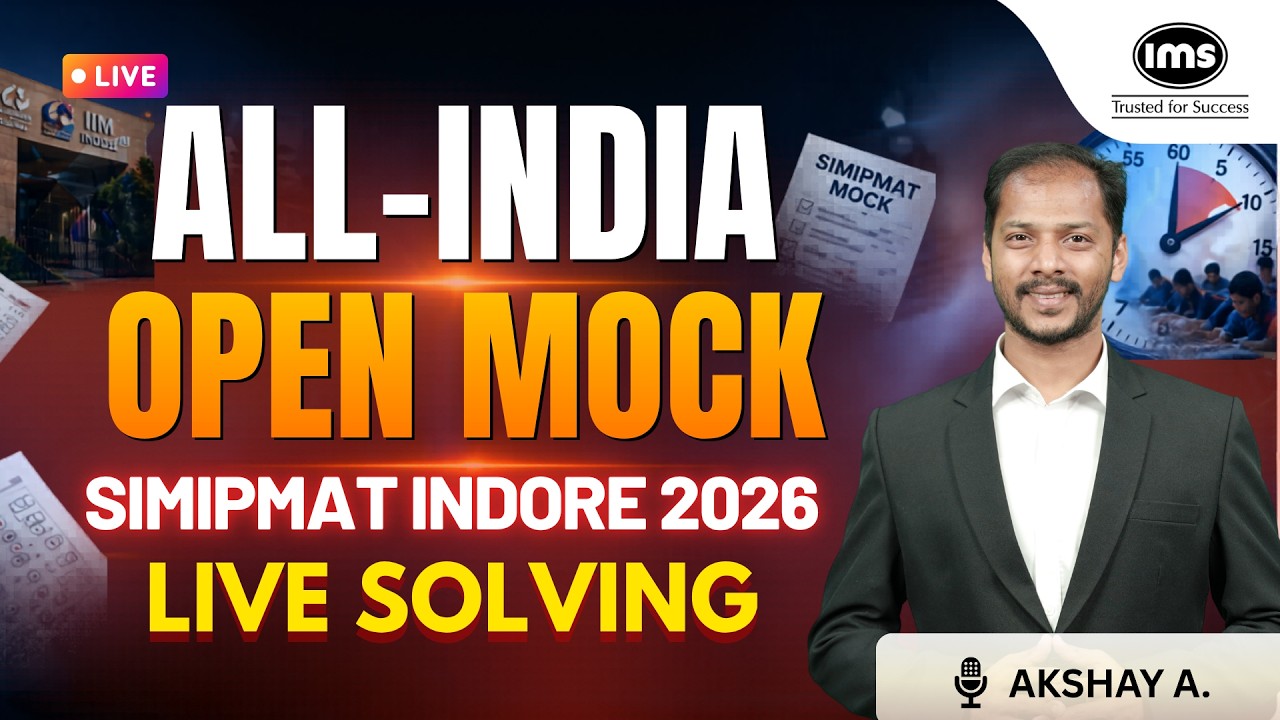 IPMAT Indore 2026 | All India Open SimIPMAT Indore Mock | Live Solving ft. Akshay Agarwal