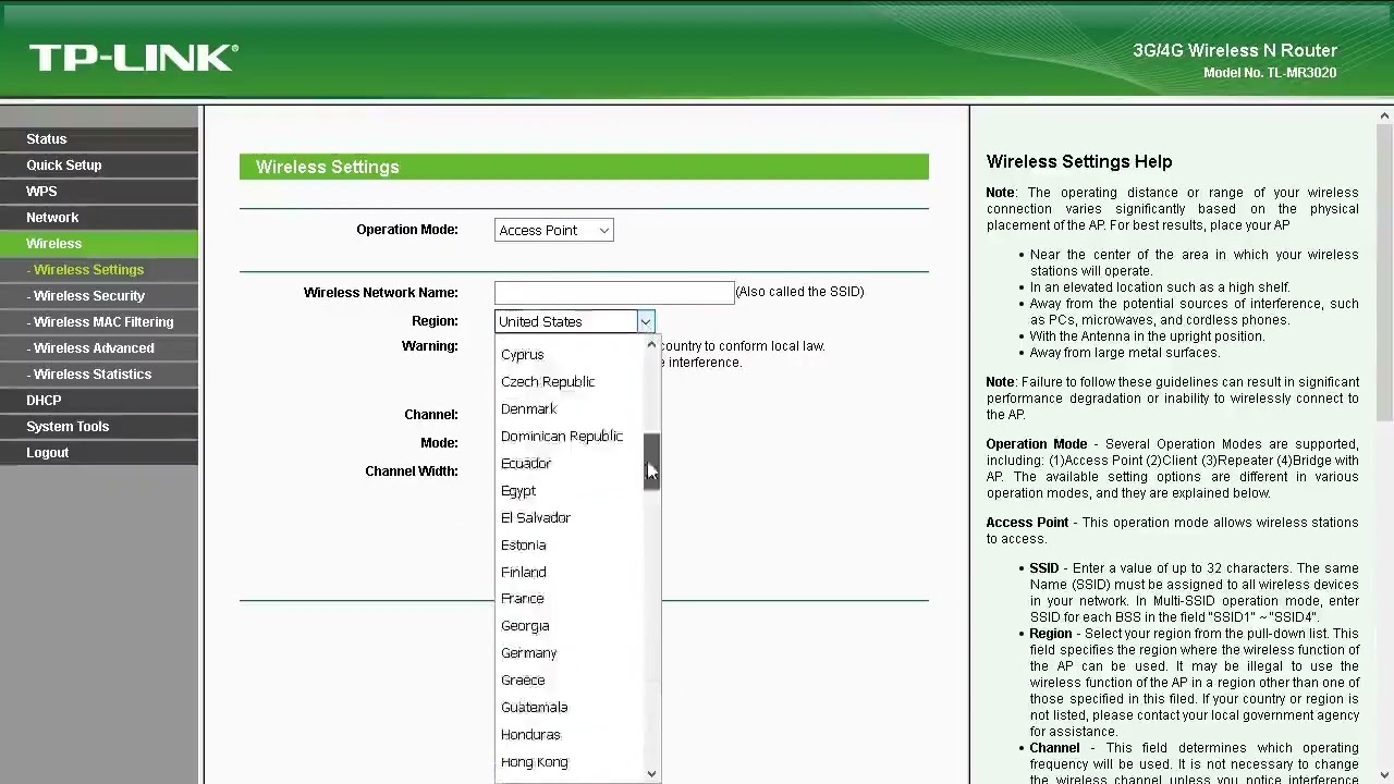 TPLink TL MR3020 Web GUI (Remote Web Configuration Interface)