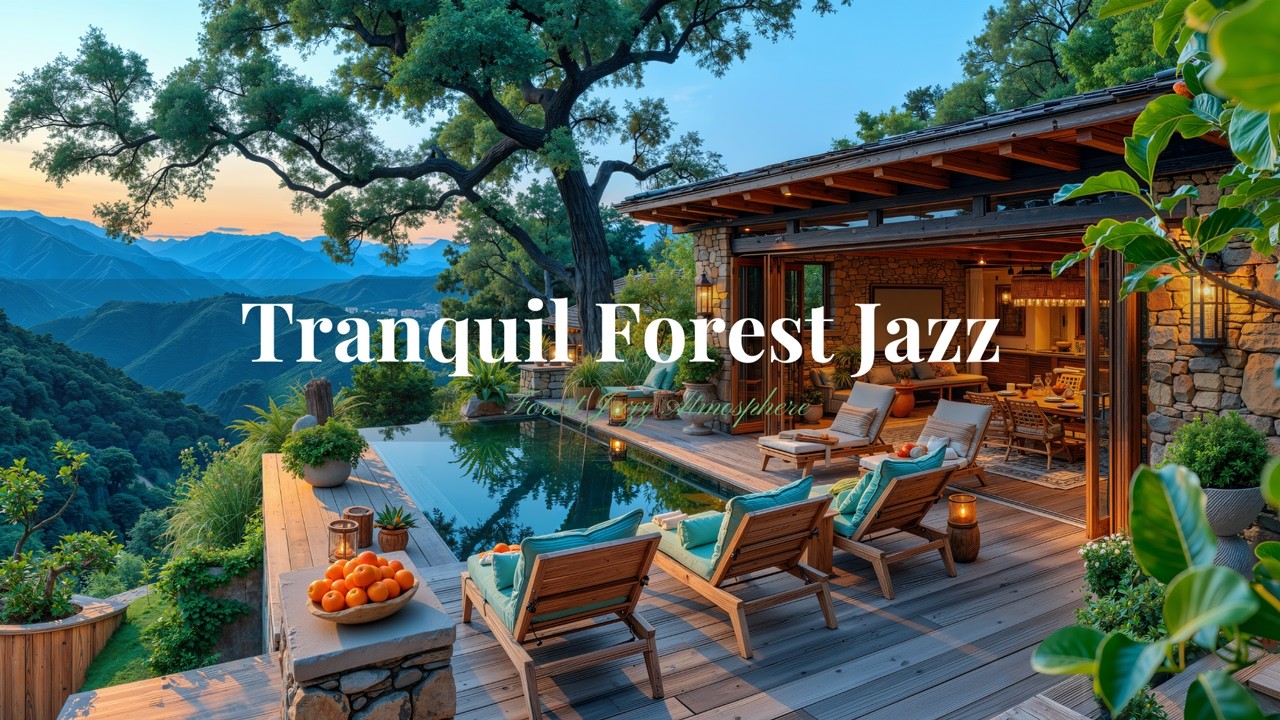 Tranquil Jazz In Cozy Outdoor Cabin | Gentle Forest Jazz In Morning Cabin For Focus And Study