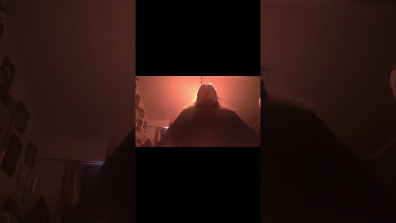 Norwegian viking sing a song while smoking a cigar