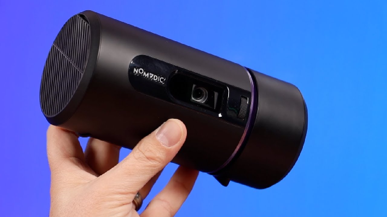 Портативный проектор Nomvdic R150 с вращающимся объективом для легкой настройки!