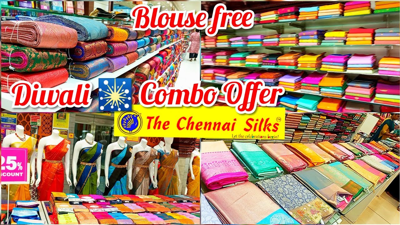 Chennai Silk Diwali 🪔 Mix Match Soft Silk Sarees With Designer Blouse | Combo Offer Silk cotton sar