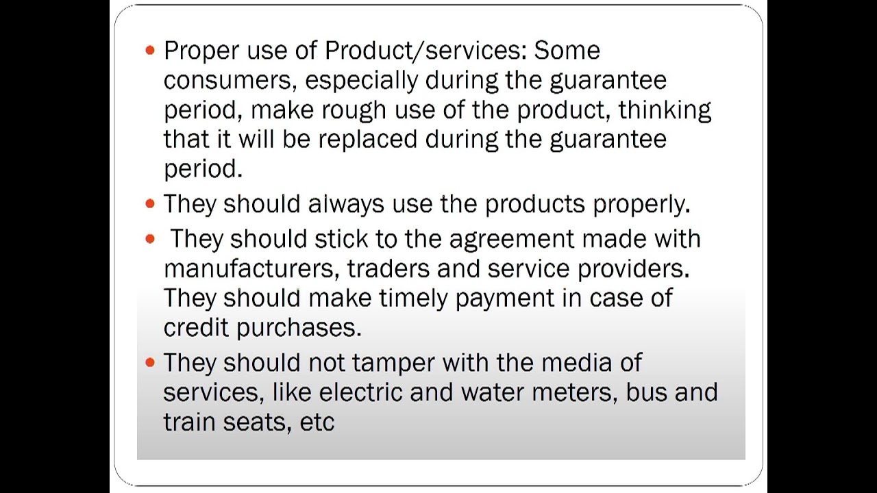Secondary : Business Studies (215)  :  Lesson 17, Rights & Responsibilities  of Consumers