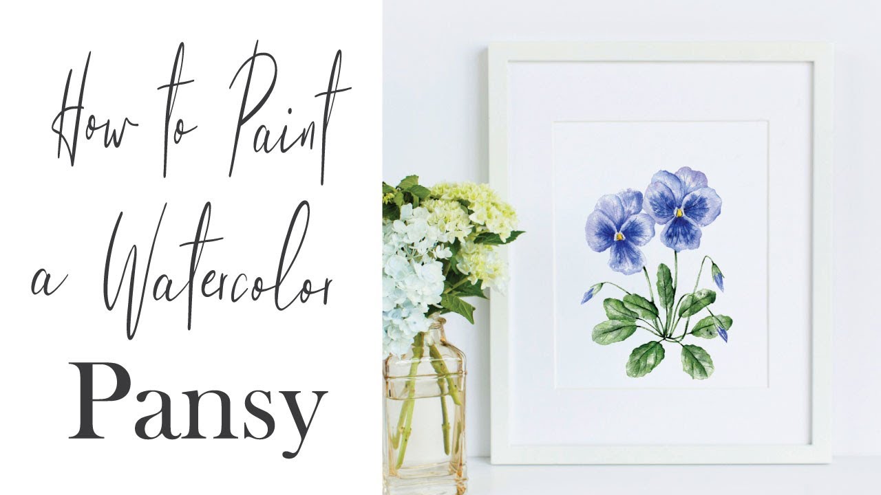 How to Paint a Watercolor Pansy Flower | Botanical Painting