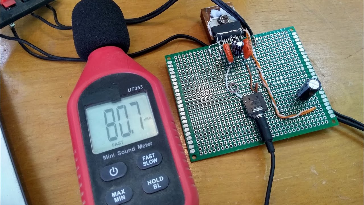 Sta540  IC amplificador con componentes reciclados.
