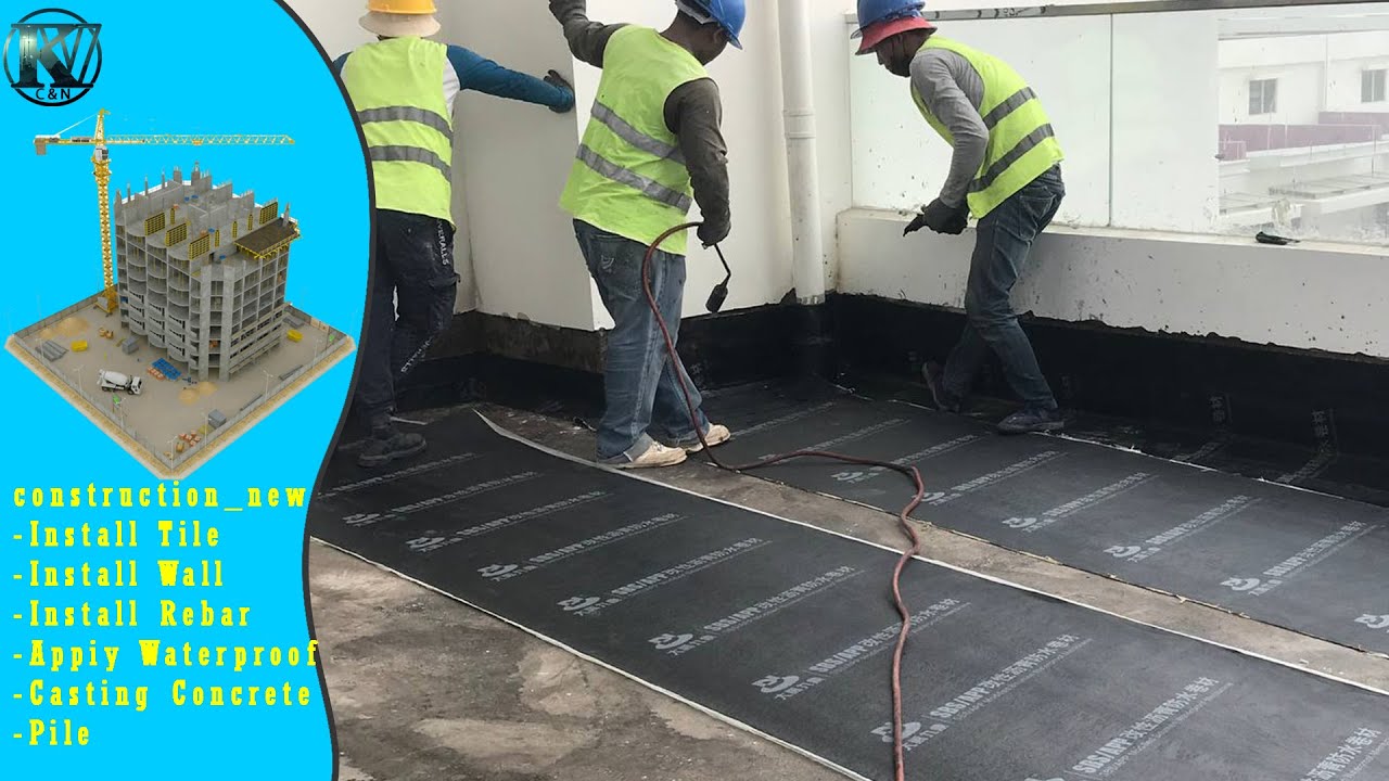 Construction new Apply Waterproof of floor Part 1