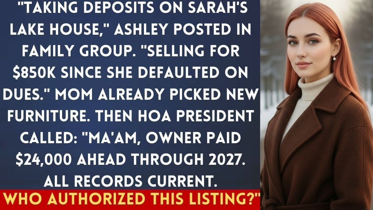 Сестра выставила на продажу мой «заброшенный» дом на берегу озера, а затем председатель ТСЖ показ...