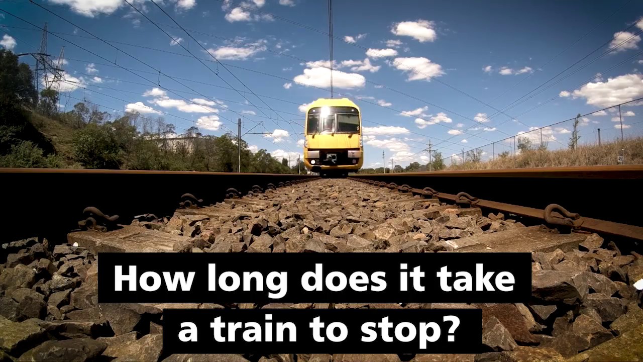 How long does it take a train to stop?